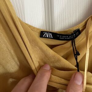 Zara women’s golden yellow slip dress size small
